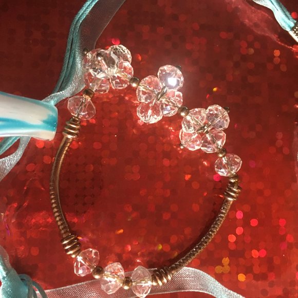 Murano Necklace & Crystal  Bracelet -169 $24 FIRM - Picture 2 of 3